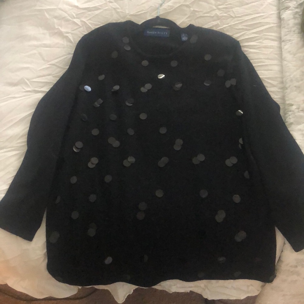 Black sequin sweater